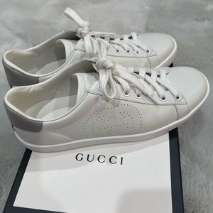 White Gucci Ace sneakers, size 36.5.